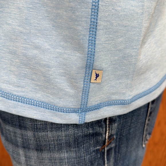 Mens size small Tommy bahama 1/4 zip pullover sweater light blue NWT lightweight - Picture 3 of 8